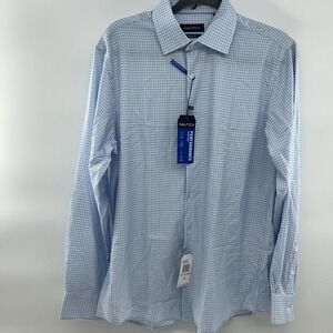 NWT MEN'S NAUTICA $79 BUTTON DOWN DRESS‎ SHIRT CHECKERED Medium M 15-15.5 32/33